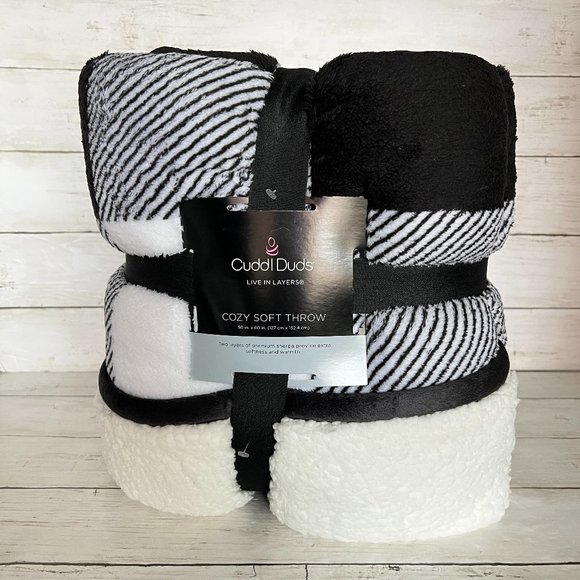 Cuddl Duds Bedding New Cuddl Duds Cozy Soft Sherpa Black Ivory